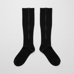 Chaussettes à zip parallèles fond gris