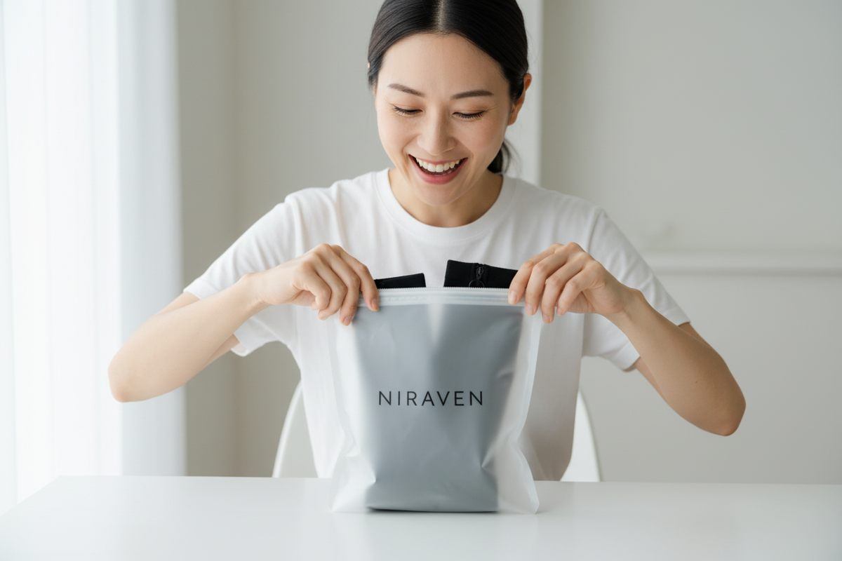 Unboxing pochette blanche mate Niraven